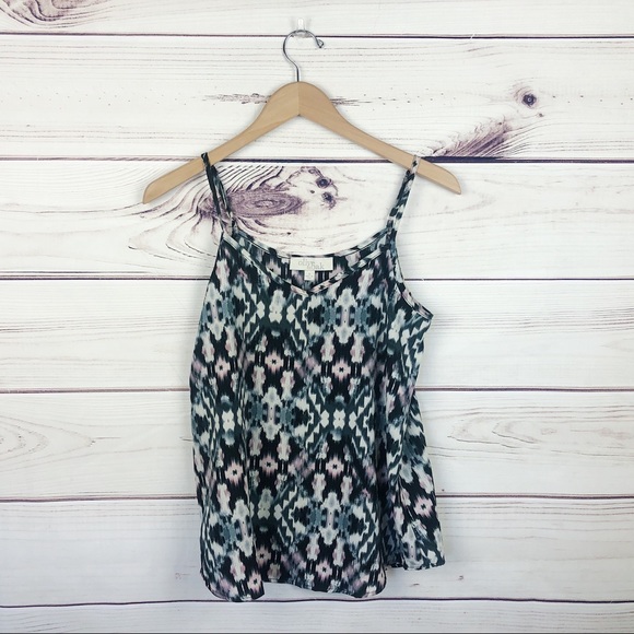 Olive + Oak Purple Southwestern Aztec Print Tank Sz Small - Picture 3 of 7